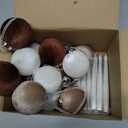 Kittmip Christmas Tree Candles with Remote, 15 Pack Battery Operated Christmas Candles, LED Candlesticks for Xmas Tree Decoration, Flickering Flameless Candle for Home, Party Decor with Velvet Balls