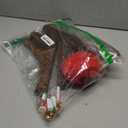 Car Reindeer Antler Kit - Nose and Tail, Premium Christmas Holiday Decoration Accessories, Universal for Cars (Brown & Red)