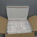 Clear Storage Bins with Lids - 4 Tier Plastic Bins with Wheels, Stackable Storage Bin, Closet Organizers Box for Bedroom, Living Room, 23 QT Folding Box with Magnetic door (White)