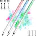 Stylus Pens for Touch Screens, 2 in 1 High Precision Universal Stylus Pen for iPad Compatible with Apple, iPhone, iPad, Android, Samsung Tablets, Phones, 3 Pack -Blue, Green, Pink