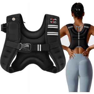 VBSD Weighted Vest Woman 6lb Weight Vest for Women Men Body Weight Vests for Walking Strength Training Running Workout Jogging Fitness (Black)