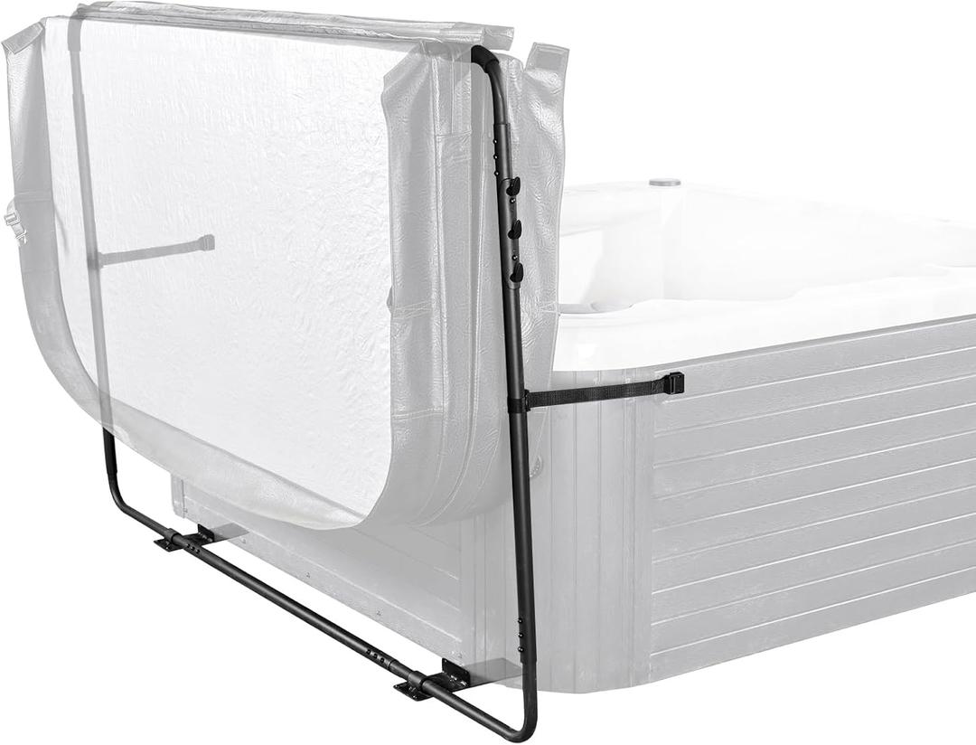 VEVOR Hot Tub Cover Lift, Height 31.5"-41.3" Width 53"-92.5" Adjustable, Installed at The Bottom on One Side, Suitable for Various Sizes of Rectangular Bathtubs, Hot Tubs, Spa, Black