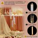 10PCS Gold Floor Candelabra,5 Arm Candle Holder Tall Floor Candle Holder with Acrylic Lampshade for Wedding Table Birthday Party Home Decoration Fit LED Taper Candles