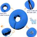 Supet Inflatable Dog Cone for Dogs to Stop Licking, Dog Neck Donut Collar Recovery E Collar to Stop Licking, Soft Pet Cone for Large Dogs (Blue, L)