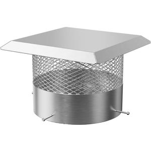 PrecisionAuto 10 Inch Chimney Cap, Stainless Steel Chimney Cover with Screen, Heavy-Duty Rust Proof Adjustable Flue Cover for Fireplace/Vent Pipes, Weatherproof Rain & Animal Guard (10" Round)