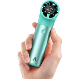Aecooly Portable Handheld Fan, Powerful Turbo Mini Fan, 19000 RPM High Speed Aero Ultra, 15H Max Cooling Time, 7 Speeds Aluminum Case, Pocket Rechargeable Personal Small Travel GIfts for Women-Green