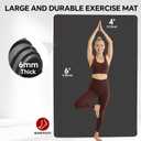 Stepwaver Extra Large Yoga Mat 6'x4'(1/3" & 1/4" Thick), Non-Slip, Ultra Durable, Wide Workout Mat, Wide Exercise Mats for Home Workouts, Yoga, Pilates, Stretching (Barefoot Exercise)