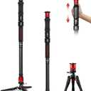 IFOOTAGE Monopod Cobra 3 Strike A150S, 59" Monopod for Camera Aluminum Travel Monopod with Feet, 1/4'' & 3/8'' Quick Release Compatible with Sony Canon Nikon DSLR Camera, Payload 11Lb