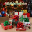 24pcs Large Christmas Bows for Gift Wrapping, 5 inch Wide Xmas Pull Bows for Presents, Gift Baskets, Christmas Tree, Wine Bottles, Christmas Decorations (red and Green)