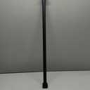 Single Curtain Rods for Windows 28 to 48 Inch(2.3-4ft),1 Inch Diameter Adjustable Heavy Duty Drapery Rods,with Modern Square Aluminum Alloy Finials,Matte Black