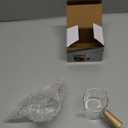 2 Pack Measuring Cups, Espresso Shot Glass with Wood Handle, Clear Glass with Dual Scale, Espresso Accessories with Double Spouts, 2.5 OZ /75 ML