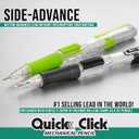 Pentel Quick Click Mechanical Pencil, (0.7mm), Includes Refill Lead and Erasers, Pack of 8 Pencils (PD217LEBP8)