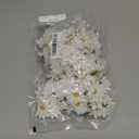 SHENLIU 100Pcs Daisy Flower Artificial, White Daisy Artificial Flowers, Fake Daisies Fabric Daisies Flower Head, Mini Flowers Spring Decor for Wedding Party and DIY Craft Home Decoration