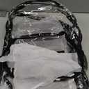 Amazon Basics Transparent Clear School Backpack, Water-Resistant PVC Plastic, Reinforced Shoulder Straps, 17 x 7 x 13 in
