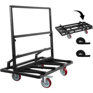 Folding Drywall Cart, 2000 Drywall Dolly w/ 5" Swivel Casters