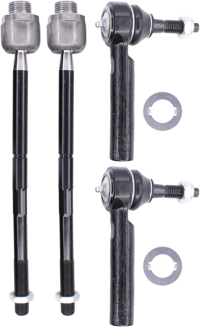 MOTOKU Front Driver and Passenger Side Inner and Outer Tie Rod Ends for Chevy Avalanche Silverado 1500 Tahoe 2007-2013, GMC Sierra 1500 Yukon 2007-2013, Escalade 2007-2014