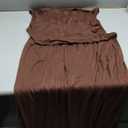 Women's Sleeveless Solid Color Round Neck Ruched Waist Long Dress Summer Dresses 2025 for Women (Coffee Brown, XL)