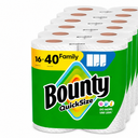 Bounty Paper Towels Quick Size, White, 16 Family Rolls = 40 Regular Rolls + Puffs Plus Lotion Facial Tissues, 8 Family Boxes, 124 Facial Tissues per Box