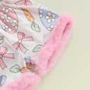 Ayalinggo Baby Girl Easter Pajamas Toddler Kids Egg Bunny Pjs Feather Trim Satin Sleepwear Nightgown Button Down Shorts Set (Pink Floral Feather, 9-10 Years)