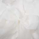 Uhnice Flower Girl Tulle Dress Toddler Puff Sleeve V-Back Dresses for Wedding Party (White, Small)