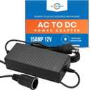 AC to DC Converter 110V to 12V 15A, Power Supply Cigarette Lighter Adapter to Wall Plug, 120V to 12V Converter AC to DC Adapter, 180W Car Power Cigarette Lighter Socket for Plug Outlet