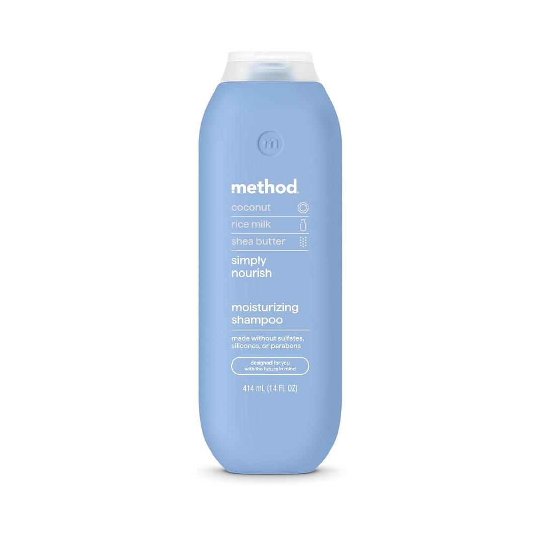Method Moisturizing Shampoo, Simply Nourish - Hydrates and Revives Dry Hair, Safe for Color-Treated Hair Sulfate Free and Cruelty Free - 14 oz