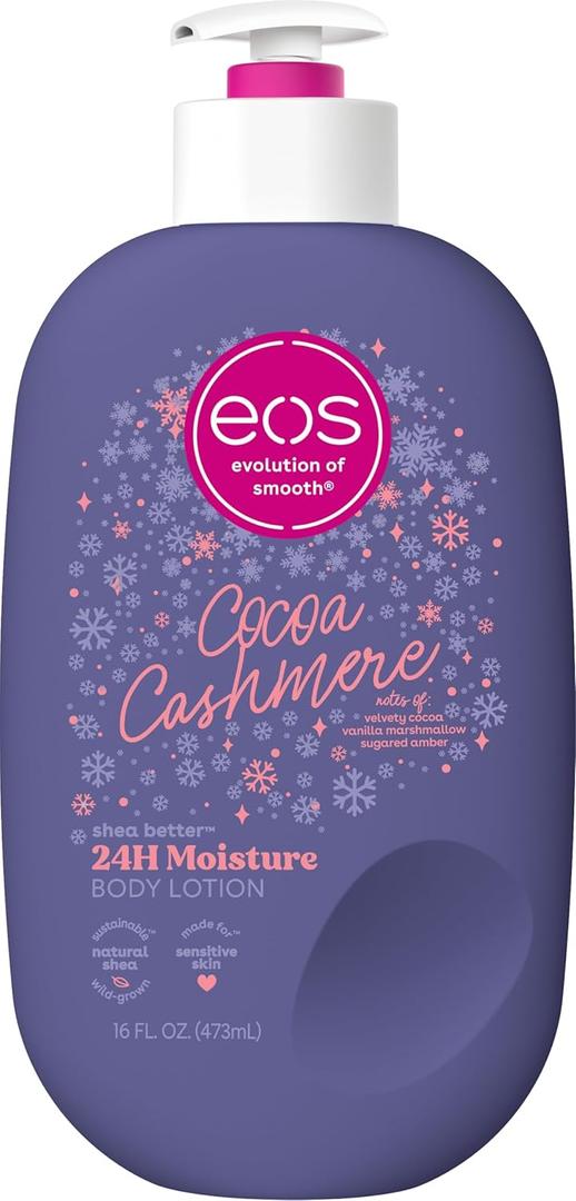 eos Shea Better Holiday Body Lotion, Cocoa Cashmere, Limited Edition Skin Care, 24-Hour Moisture, Body Lotion for Women, Vegan, 16 fl oz