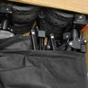 Navatiee Big Wheels Collapsible Wagon Cart Foldable, Heavy Duty Beach Wagon with Silent All-Terrain Wheels, Folding Utility Grocery Cart with Side Pocket and Brakes for Camping Garden Sports, Black