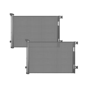 dearlomum 2 Pack Retractable Baby Gate,Mesh Baby Gate or Mesh Dog Gate,33"" Tall,Extends up to 55"" Wide,Child Safety Gate for Doorways, Stairs, Hallways, Indoor/OutdoorGrey,33""x55"", Gray (33x55 Inch (2 Pack))