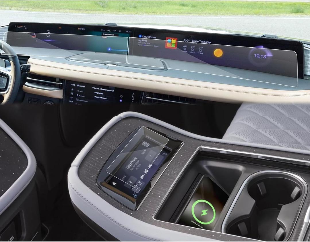 SXCY 6PCS for 2025 2026 Lincoln Navigator Screen Protector [Nano, Front Display Apart+Rear AC] for 2025 2026 Lincoln Navigator Accessories 2025 2026 Navigator Display Climate Control Screen