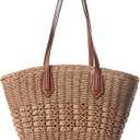 Eiyye Straw Hobo Bag for Women Handwoven Straw Shoulder Purse Boho Beach Bag