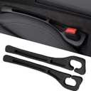 Car Seat Gap Filler Set of 2, Multifunctional Seat Side Gap Seam Filler Organizer with Phone Holder, Universal Fit Fill The Gap Between Seat & Console for Car, SUV, Truck