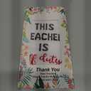 Best Teacher Ever Socks “This Teacher Is Off Duty” Sole Women's One Size 6 - 11