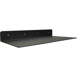 Linear Floating Shelf Wall Mounted Metal Shelves Heavy Duty Industrial Modern Steel Black Linear Metal Wall Shelf Modern Farmhouse Living Room Metal Wall Decor (28x16-Inch)