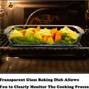 Small Glass Baking Dish for Oven, 1.6L Casserole Dishes for Oven, 11.6x6.9 Glass Baking Pan