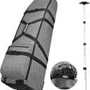 Golf Travel Bag for Airlines with Wheels - Adjustable Support Rod for Protect Golf Clubs