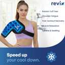 REVIX 45-Min Long-Lasting Shoulder Ice Pack, Reusable Ice Packs for Shoulder & Arm with Ice Grid Design, Flexible Gel Cold Compress Wrap for Rotator Cuff Relief, Muscle Relaxation & Soothing Fatigue
