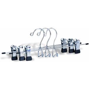 Organize It All Add-On Chrome Skirt and Plants Clothing Hanger with Clips (3 Pack)