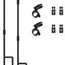 HOOSUN Garden Flag Stand, Premium Garden Flag Pole Holder Metal Wrought Iron Powder-Coated Weather-Proof Paint (2 Pack) with Tiger Clip and Spring Stoppers