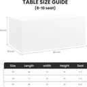 Ascoza 2 Pack Fitted Tablecloth for 8 Foot Rectangle Tables 96 x 30 Inch White Table Covers Water Resistant Polyester Table Cloth for Wedding, Parties,Display, Trade Show (White)