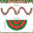 29 Pcs Christmas Golf Cart Decoration Kit with Semicircular Flag Red Green Snowflake? Paper Fans Balloon Ribbon and Tape for Christmas Parades, Parties & Home Decor