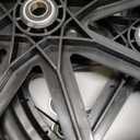 Parts Camp 20" Flat Free Tire Cart Wheels Replacement Rubbermaid Wheelbarrow Wheels Garden Cart Replacement Wheel With 5/8" 3/4" Bearing For Utility Carts/Lawn Cart/Wheelbarrow 2PACK