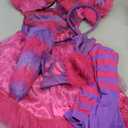 Wizland Cheshire Cat Costume for Girls.Halloween,Dress Up Party and Roleplay Cosplay. (4-6yrs)