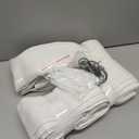 Unique Beige White 86 Inch Bedroom Curtains 2 Panel Sets, Modern Pinch Pleat Linen Sheer Viral Curtain Light Filtering Heavy Window Drapes with Hooks Rings Ceiling Track Aesthetic for Nursery/Sunroom, 40"W x 86"L