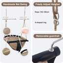 2 -in- 1 Toddler Swing. Swing Seat for Kids with Adjustable Ropes, for Kids Heavy Duty Rope Play Secure Children Swings Set, for Outdoor Indoor, Backyard. Upgrade Product (Light Brown)