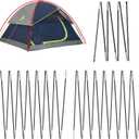 3 PCS Tent Poles Replacement for Coleman 6 Person Sundome Camping Tent, Camping Tent Accessories for Coleman Room Tent, Pre-Assembled Replacement Poles