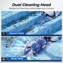 Handheld Pool Vacuum, JESIMAIK Rechargeable Pool Vacuum Cleaner with 18.5 GPM, 60 Min Runtime, Telescopic Pole, Ideal Cordless Pool Vacuum for Above Ground Pool, Inground Pool, Spas, Hot Tubs