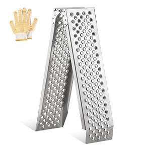 Foldable Aluminum Motorcycle Loading Ramp, 63" L x 8.5" W inches, 750lbs Load Capacity, Lightweight, Non-Slip, Waterproof, Rust-Proof, Suitable for Trucks, Lawn Mowers, SUVs, Trailers,1Pcs