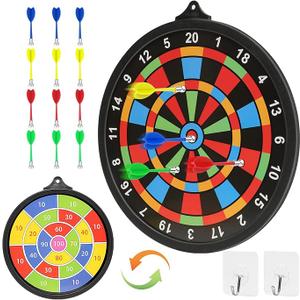 Magnetic Dart Board w/ 12 Darts, Toys for Boys Age 8-12, Safe Indoor Outdoor Games for Kids 8-12, Teen Gifts for 6 7 8 9 10 11 1