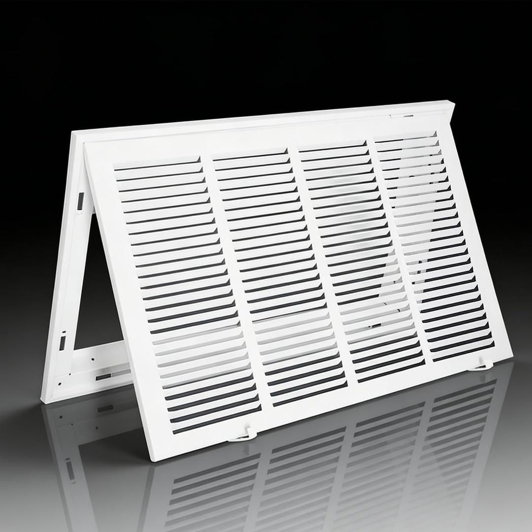 Steel Return Air Filter Grille,Return Vent Cover for Wall or Ceiling [Duct Opening Size] Removable Face/Door for 1 Inch Filters (24"W x 14"H Duct Opening)